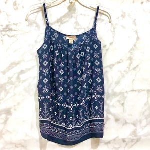LOFT  Camisole Blouse Top / LP / Navy Blue